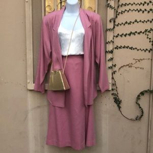 Vintage pink Skirt blazer set